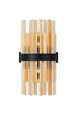 Kade Wall Light Satin Black - Amber Glass